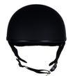 Hot Leathers HLT68 Type-1 Flat Black Flames Motorcycle DOT Approved Skull Cap Half Helmet