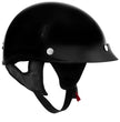 Hot Leathers HLT70 Stealth Glossy Black Motorcycle DOT Skull Cap Classic Half Helmet