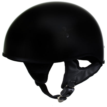 Hot Leathers HLT68 'The O.G.' Gloss Black DOT Half Helmet with Milwaukee Leather MP7922FMSET Heated Balaclava Bundle