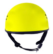 Milwaukee Helmets T68 The O.G. Hi-Vis Neon Yellow Motorcycle DOT Approved Skull Cap Half Helmet Biker