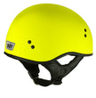 Milwaukee Helmets T68 The O.G. Hi-Vis Neon Yellow Motorcycle DOT Approved Skull Cap Half Helmet Biker