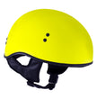Milwaukee Helmets T68 The O.G. Hi-Vis Neon Yellow Motorcycle DOT Approved Skull Cap Half Helmet Biker