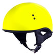 Milwaukee Helmets T68 The O.G. Hi-Vis Neon Yellow Motorcycle DOT Approved Skull Cap Half Helmet Biker