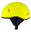 Milwaukee Helmets T68 The O.G. Hi-Vis Neon Yellow Motorcycle DOT Approved Skull Cap Half Helmet Biker