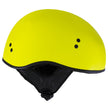 Milwaukee Helmets T68 The O.G. Hi-Vis Neon Yellow Motorcycle DOT Approved Skull Cap Half Helmet Biker