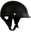 Hot Leathers HLT70 Stealth Flat Matte Black Motorcycle DOT Skull Cap Classic Half Helmet