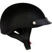 Hot Leathers HLT70 Stealth Flat Matte Black Motorcycle DOT Skull Cap Classic Half Helmet