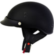 Hot Leathers HLT70 Stealth Flat Matte Black Motorcycle DOT Skull Cap Classic Half Helmet