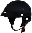 Hot Leathers HLT70 Stealth Flat Matte Black Motorcycle DOT Skull Cap Classic Half Helmet