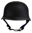 Hot Leathers Flat Black The Hanz German Style Vintage Motorcycle Half Helmet HLT75