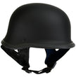 Hot Leathers Flat Black The Hanz German Style Vintage Motorcycle Half Helmet HLT75