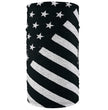 ZanHeadgear TF091 Motley Tube Fleece Lined Black and White Flag