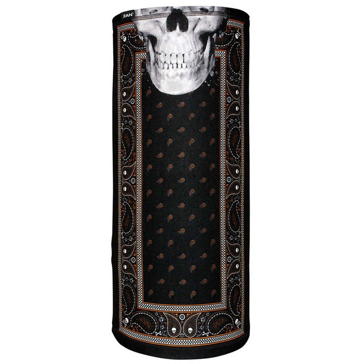 ZanHeadgear TL197 Motley Tube SportFlex Series Black &amp; Orange Classic Bandana