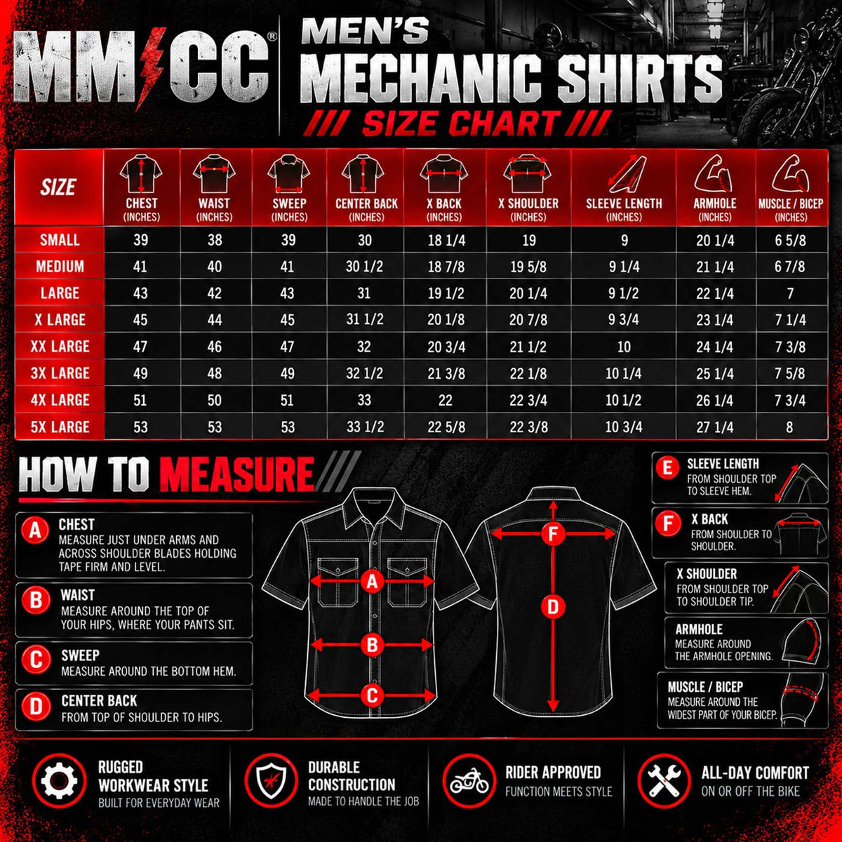 Milwaukee Motorcycle Clothing Co. Men's Mechanic Shirt, MDM11601