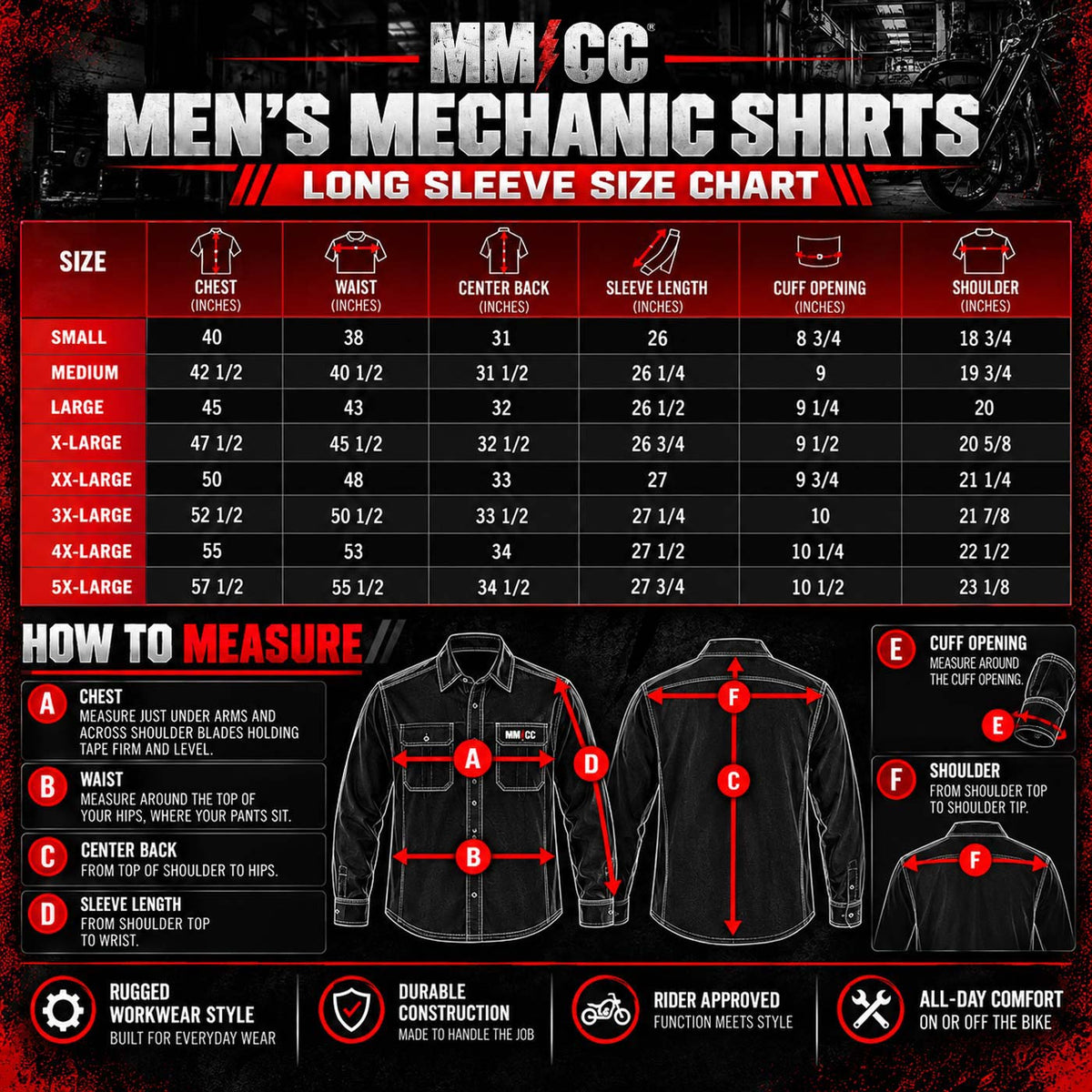 Milwaukee Motorcycle Clothing Co. Men's Mechanic Shirt, MMC16000