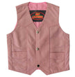 Hot Leathers VSK1003 Girls - Kids Pink Leather Toddler Biker Vest