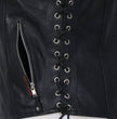 Hot Leathers VSL1009 Ladies Black Lambskin Vest with Grommet Accents