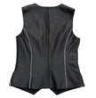 Hot Leathers VSL1016 Ladies 'Rhinestone' Black Leather MC Vest