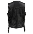 Milwaukee Leather USA MADE MLVSL5001 Women's Black Vivacious Braided Motorcycle Leather Vest