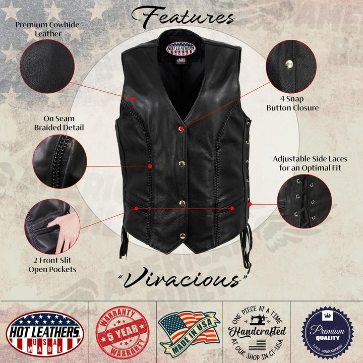 Hot Leathers VSL5001 USA Made Women&