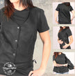 Milwaukee Leather USA MADE MLVSL5002 Women's Black Kitten Leather Motorcycle Vest with Side Laces