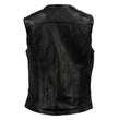 Milwaukee Leather USA MADE MLVSL5003 Women's Black Speed Queen Motorcycle Leather Vest with Front Zipper