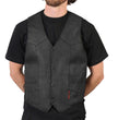 Hot Leathers VSM1015 Men's Black Heavyweight Leather Vest with Side Laces