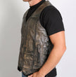 Hot Leathers VSM1029 Men's Distressed Brown 10 Pocket 'Conceal and Carry' Leather Vest