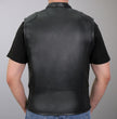 Hot Leathers VSM1037 Men's Black 'Zipper Pockets' Concealed and Carry Leather Vest