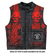 Hot Leathers VSM1051 Men's Black 'Celtic Cross' Conceal and Carry Leather Vest