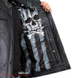 Hot Leathers VSM1054 Men’s Black 'Skull Flag' Conceal and Carry Leather Vest