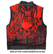 Hot Leathers VSM1055 Men’s Black 'Over The Top Skull' Conceal and Carry Leather Vest