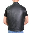 Hot Leathers VSM1055 Men’s Black 'Over The Top Skull' Conceal and Carry Leather Vest