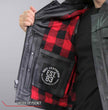Hot Leathers VSM1060 Men's Black 'Flannel Red' Conceal and Carry Leather Vest