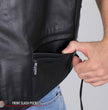 Hot Leathers VSM1062 Men's Black 'Lone Wolf' Conceal and Carry Side Lace Leather Vest