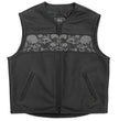 Hot Leathers VSM2003 Men's Black 'Ancient Skulls' Conceal and Carry Leather Vest