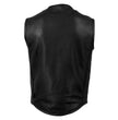 Milwaukee Leather USA MADE MLVSM5001 Men's Black Steerhide Premium Leather Motorcycle Club Style Vest