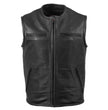 Milwaukee Leather USA MADE MLVSM5001 Men's Black Steerhide Premium Leather Motorcycle Club Style Vest