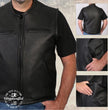 Milwaukee Leather USA MADE MLVSM5001 Men's Black Steerhide Premium Leather Motorcycle Club Style Vest