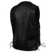 Milwaukee Leather USA MADE MLVSM5003 Men's Black Gaucho Extra Long Back Premium Steerhide Motorcycle Leather Vest