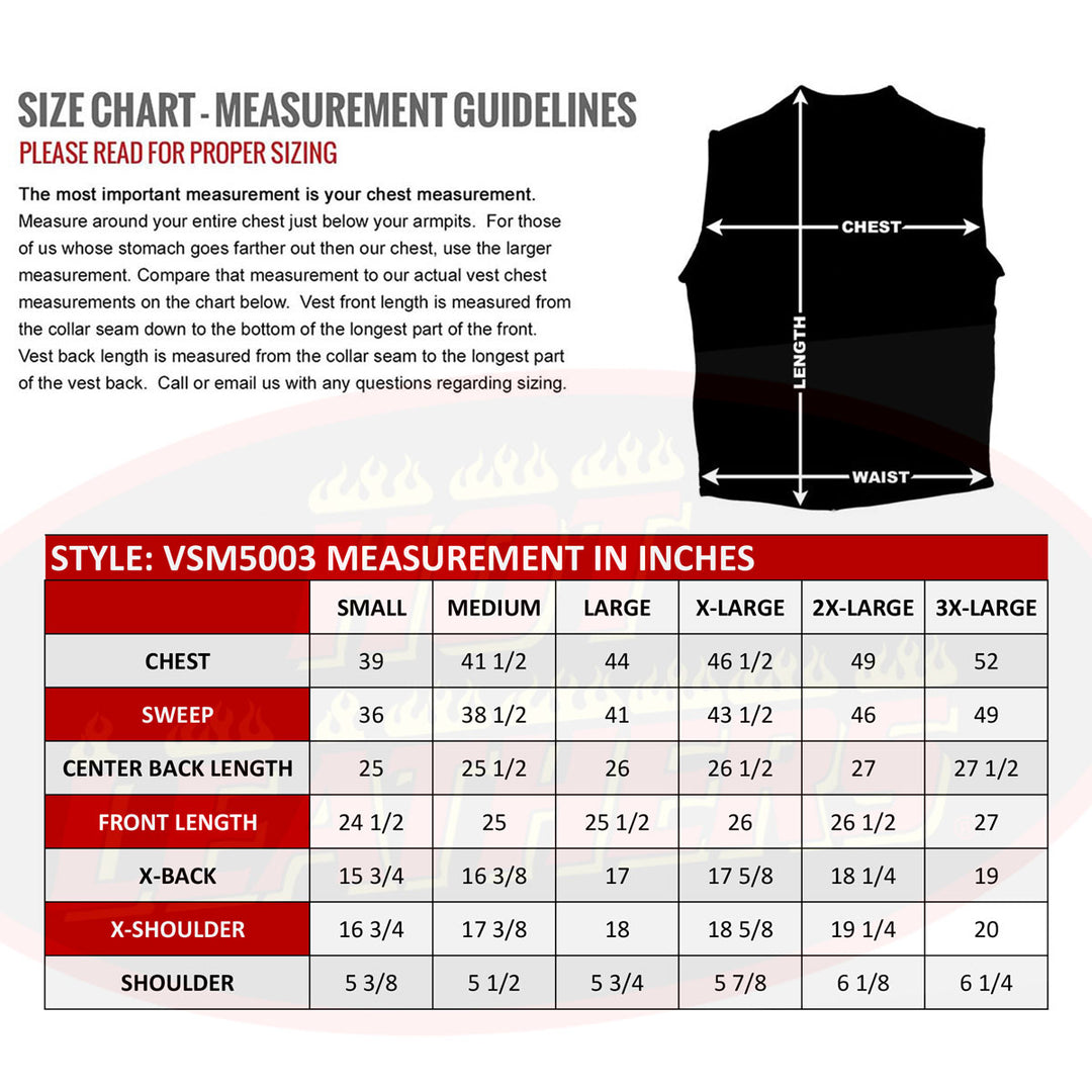Hot Leathers VSM5003 USA Made Men&