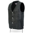 Hot Leathers VSM5005 Men's USA Made Buffalo Nickel Snap Premium Leather Vest