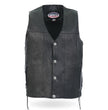 Hot Leathers VSM5005 Men's USA Made Buffalo Nickel Snap Premium Leather Vest