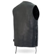 Hot Leathers VSM5005 Men's USA Made Buffalo Nickel Snap Premium Leather Vest