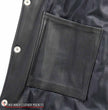 Hot Leathers VSM5005 Men's USA Made Buffalo Nickel Snap Premium Leather Vest