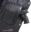 Hot Leathers VSM5005 Men's USA Made Buffalo Nickel Snap Premium Leather Vest