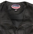 Hot Leathers VSM5006 USA Made Men's Black Classic Premium Leather Vest