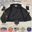 Hot Leathers VSM5006 USA Made Men's 'Classic Western' Black Premium Leather Vest