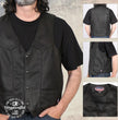 Hot Leathers VSM5006 USA Made Men's 'Classic Western' Black Premium Leather Vest
