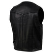 Hot Leathers VSM5006 USA Made Men's 'Classic Western' Black Premium Leather Vest